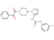 N-(3-fluorophenyl)-N'-(1-{1-[oxo(phenyl)acetyl]-4-piperidinyl}-1H-pyrazol-5-yl)urea