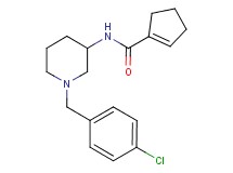 N-[1-(4-chlorobenzyl)-3-piperidinyl]-1-cyclopentene-1-carboxamide