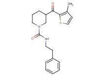 3-[(3-methyl-2-thienyl)carbonyl]-N-(2-phenylethyl)-1-piperidinecarboxamide