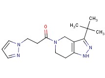 3-tert-butyl-5-[3-(1H-pyrazol-1-yl)propanoyl]-4,5,6,7-tetrahydro-1H-pyrazolo[4,3-c]pyridine