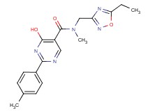 N-[(5-ethyl-1,2,4-oxadiazol-3-yl)methyl]-4-hydroxy-N-methyl-2-(4-methylphenyl)pyrimidine-5-carboxamide