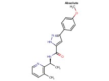3-(4-methoxyphenyl)-N-[(1S)-1-(3-methyl-2-pyridinyl)ethyl]-1H-pyrazole-5-carboxamide