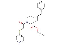 ethyl 3-(3-phenylpropyl)-1-[(4-pyridinylthio)acetyl]-3-piperidinecarboxylate
