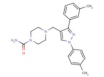 4-{[3-(3-methylphenyl)-1-(4-methylphenyl)-1H-pyrazol-4-yl]methyl}-1-piperazinecarboxamide