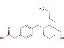 (4-{[3-(hydroxymethyl)-3-(2-methoxyethyl)-1-piperidinyl]methyl}phenyl)acetic acid