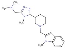 N,N-dimethyl-1-(4-methyl-5-{1-[(1-methyl-1H-indol-2-yl)methyl]piperidin-3-yl}-4H-1,2,4-triazol-3-yl)methanamine