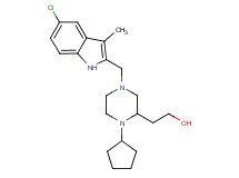 2-{4-[(5-chloro-3-methyl-1H-indol-2-yl)methyl]-1-cyclopentyl-2-piperazinyl}ethanol