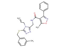 N-({4-allyl-5-[(3-methylbenzyl)thio]-4H-1,2,4-triazol-3-yl}methyl)-5-methyl-3-phenyl-4-isoxazolecarboxamide
