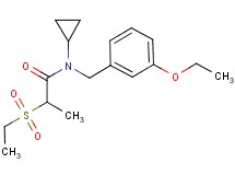N-cyclopropyl-N-(3-ethoxybenzyl)-2-(ethylsulfonyl)propanamide