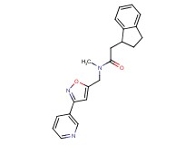 2-(2,3-dihydro-1H-inden-1-yl)-N-methyl-N-{[3-(3-pyridinyl)-5-isoxazolyl]methyl}acetamide