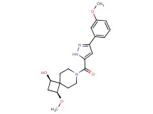 (1R*,3S*)-3-methoxy-7-{[3-(3-methoxyphenyl)-1H-pyrazol-5-yl]carbonyl}-7-azaspiro[3.5]nonan-1-ol