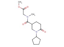 methyl N-[(1-cyclopentyl-6-oxo-3-piperidinyl)carbonyl]-N-methylglycinate