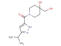 4-(hydroxymethyl)-1-[(3-isopropyl-1H-pyrazol-5-yl)carbonyl]piperidin-4-ol