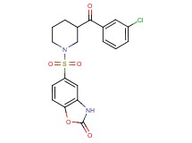5-{[3-(3-chlorobenzoyl)-1-piperidinyl]sulfonyl}-1,3-benzoxazol-2(3H)-one