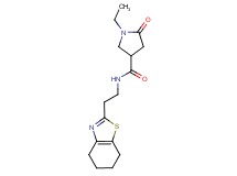 1-ethyl-5-oxo-N-[2-(4,5,6,7-tetrahydro-1,3-benzothiazol-2-yl)ethyl]-3-pyrrolidinecarboxamide