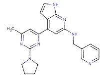 4-(6-methyl-2-pyrrolidin-1-ylpyrimidin-4-yl)-N-(pyridin-3-ylmethyl)-1H-pyrrolo[2,3-b]pyridin-6-amine