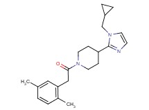 4-[1-(cyclopropylmethyl)-1H-imidazol-2-yl]-1-[(2,5-dimethylphenyl)acetyl]piperidine