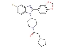 2-(1,3-benzodioxol-5-yl)-1-[1-(cyclopentylacetyl)-4-piperidinyl]-5-fluoro-1H-benzimidazole