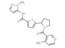 N-(1-methyl-1H-pyrazol-5-yl)-5-{1-[(4-methyl-3-pyridinyl)carbonyl]-2-pyrrolidinyl}-2-thiophenecarboxamide