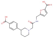 5-[({[3-(4-carboxyphenyl)piperidin-1-yl]acetyl}amino)methyl]-2-furoic acid