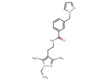 N-[2-(1-ethyl-3,5-dimethyl-1H-pyrazol-4-yl)ethyl]-3-(1H-pyrazol-1-ylmethyl)benzamide