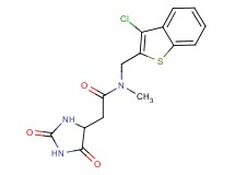 N-[(3-chloro-1-benzothien-2-yl)methyl]-2-(2,5-dioxoimidazolidin-4-yl)-N-methylacetamide