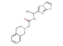2-(3,4-dihydroisoquinolin-2(1H)-yl)-N-(1-imidazo[2,1-b][1,3]thiazol-6-ylethyl)acetamide