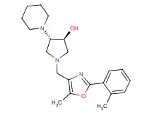 (3S*,4S*)-1-{[5-methyl-2-(2-methylphenyl)-1,3-oxazol-4-yl]methyl}-4-piperidin-1-ylpyrrolidin-3-ol