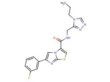 6-(3-fluorophenyl)-N-[(4-propyl-4H-1,2,4-triazol-3-yl)methyl]imidazo[2,1-b][1,3]thiazole-3-carboxamide
