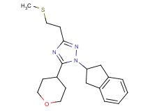 1-(2,3-dihydro-1H-inden-2-yl)-3-[2-(methylthio)ethyl]-5-(tetrahydro-2H-pyran-4-yl)-1H-1,2,4-triazole