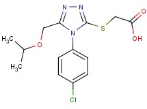 {[4-(4-chlorophenyl)-5-(isopropoxymethyl)-4H-1,2,4-triazol-3-yl]thio}acetic acid