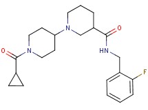 1'-(cyclopropylcarbonyl)-N-(2-fluorobenzyl)-1,4'-bipiperidine-3-carboxamide