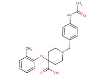 1-[4-(acetylamino)benzyl]-4-(2-methylphenoxy)piperidine-4-carboxylic acid