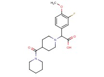 (3-fluoro-4-methoxyphenyl)[4-(piperidin-1-ylcarbonyl)piperidin-1-yl]acetic acid