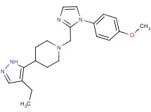 4-(4-ethyl-1H-pyrazol-5-yl)-1-{[1-(4-methoxyphenyl)-1H-imidazol-2-yl]methyl}piperidine