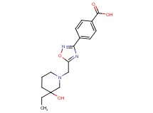 4-{5-[(3-ethyl-3-hydroxypiperidin-1-yl)methyl]-1,2,4-oxadiazol-3-yl}benzoic acid