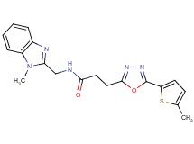 N-[(1-methyl-1H-benzimidazol-2-yl)methyl]-3-[5-(5-methyl-2-thienyl)-1,3,4-oxadiazol-2-yl]propanamide