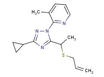2-{5-[1-(allylthio)ethyl]-3-cyclopropyl-1H-1,2,4-triazol-1-yl}-3-methylpyridine