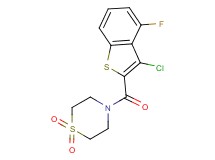 4-[(3-chloro-4-fluoro-1-benzothien-2-yl)carbonyl]thiomorpholine 1,1-dioxide