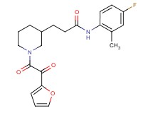 N-(4-fluoro-2-methylphenyl)-3-{1-[2-furyl(oxo)acetyl]-3-piperidinyl}propanamide