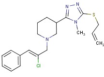 3-[5-(allylthio)-4-methyl-4H-1,2,4-triazol-3-yl]-1-[(2Z)-2-chloro-3-phenyl-2-propen-1-yl]piperidine