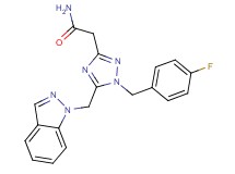 2-[1-(4-fluorobenzyl)-5-(1H-indazol-1-ylmethyl)-1H-1,2,4-triazol-3-yl]acetamide