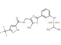 N-[(2-{3-[(isopropylsulfonyl)amino]phenyl}-5-methyl-1,3-oxazol-4-yl)methyl]-3-(trifluoromethyl)-1H-pyrazole-5-carboxamide