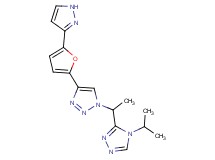1-[1-(4-isopropyl-4H-1,2,4-triazol-3-yl)ethyl]-4-[5-(1H-pyrazol-3-yl)-2-furyl]-1H-1,2,3-triazole