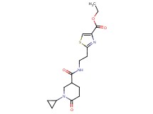 ethyl 2-(2-{[(1-cyclopropyl-6-oxo-3-piperidinyl)carbonyl]amino}ethyl)-1,3-thiazole-4-carboxylate
