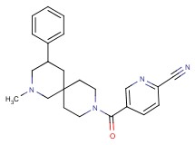 5-[(2-methyl-4-phenyl-2,9-diazaspiro[5.5]undec-9-yl)carbonyl]-2-pyridinecarbonitrile