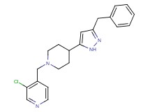 4-{[4-(3-benzyl-1H-pyrazol-5-yl)piperidin-1-yl]methyl}-3-chloropyridine