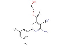 2-amino-6-(3,5-dimethylphenyl)-4-[5-(hydroxymethyl)-2-furyl]nicotinonitrile