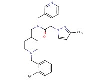 N-{[1-(2-methylbenzyl)-4-piperidinyl]methyl}-2-(3-methyl-1H-pyrazol-1-yl)-N-(3-pyridinylmethyl)acetamide