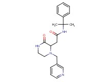 N-(1-methyl-1-phenylethyl)-2-[3-oxo-1-(3-pyridinylmethyl)-2-piperazinyl]acetamide